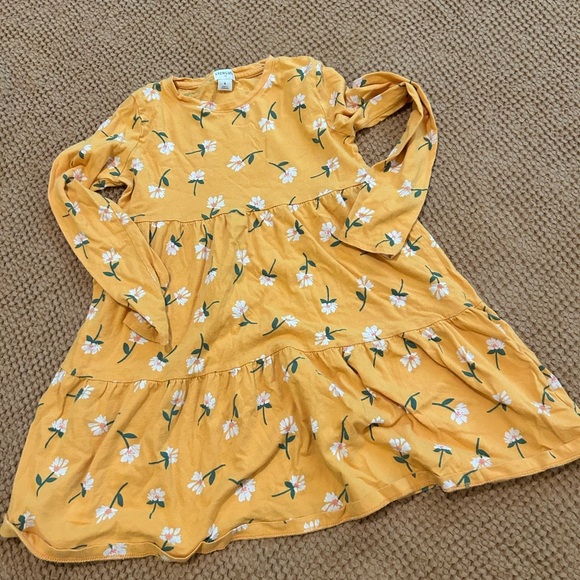 Crewcuts Orange Floral Kids Dress - Picture 4 of 5